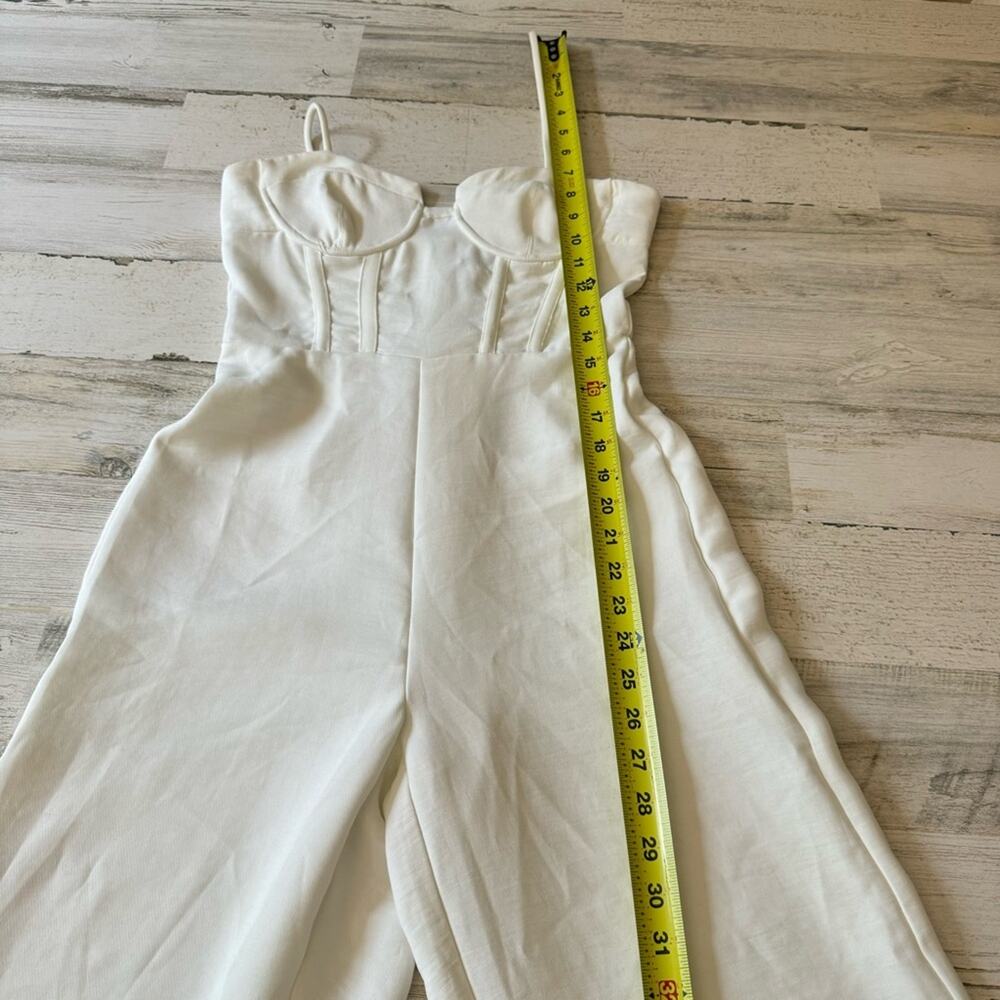 NWT Zara Wide Leg Palazzo Corset Style Top Jumpsuit Full Length XS 8121/624/251 - Picture 13 of 16